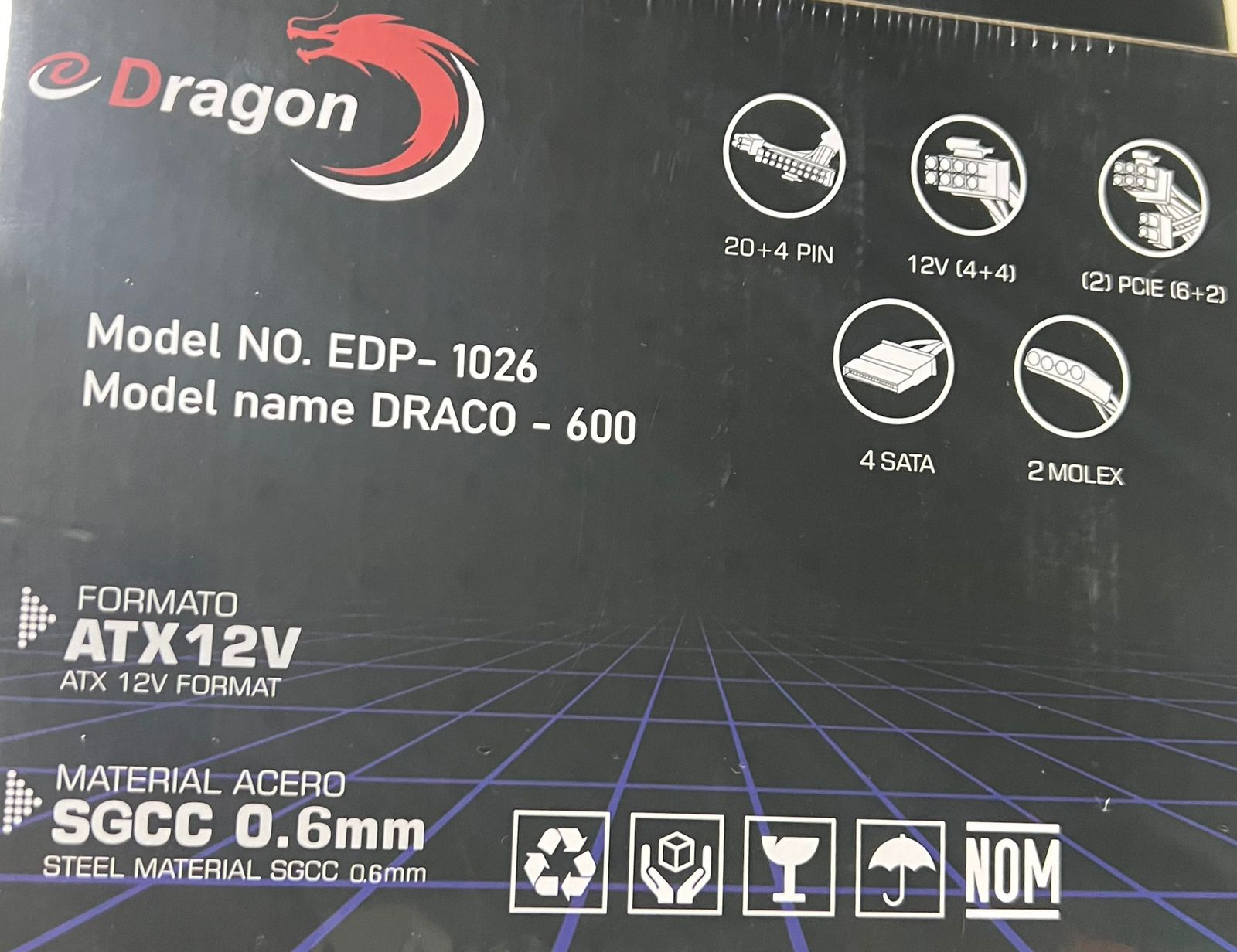 Edragon Power Supply Draco 600 Watt Edragon Power Supply Draco 600 Watt